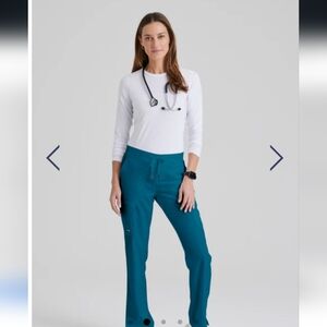 Grey's Anatomy By Barco Turquoise Teal Flare Scrub Pants